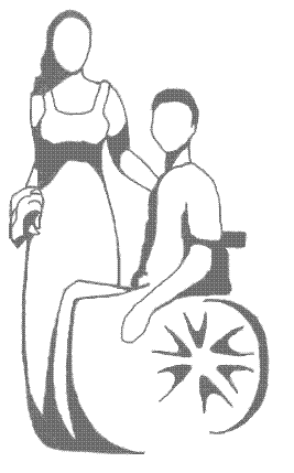 Woman Standing With a Man in a Wheelchair
