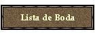 Lista de Boda