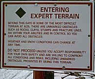 Entrance gate to Baldy Chutes!