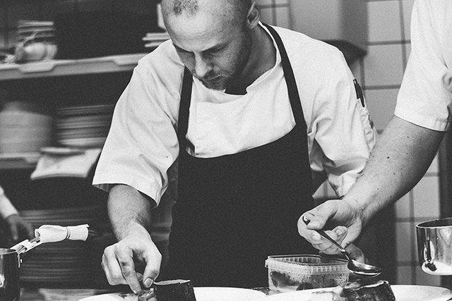 Chef cooking in the Pasta Amore kitchen
