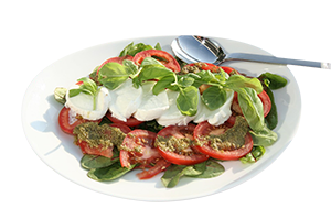 Cutout of a salad