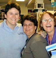 Lori, Michelle de la Rosa, Carol at Charis in Atlanta 8/31/02