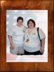 Lori and Patty Schramm, fan and fellow author