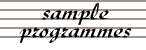 Sample Programmes