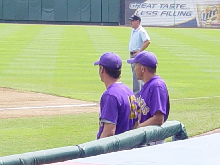 Coach Craft & Coach Langfeld at the semi-final game 6-4-03