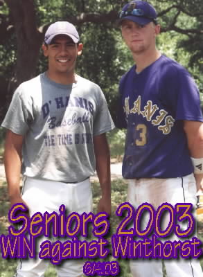 WE WON!! SENIORS Marcus and Brandon after the game.