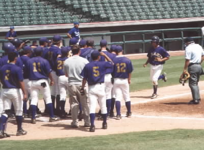 Meliton as he come Home hwne he hit a&nbsp; HOME RUN!!!