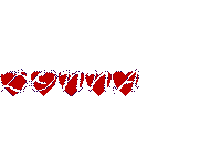 My name using the All Hearts font with the bouncing effect.