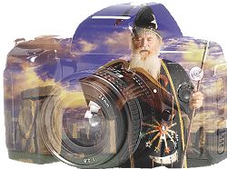 camera used as a mask over the wizard graphic.