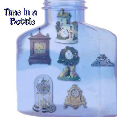 clock tubes painted on a white canvas and a bottle layer placed on top with a transparency of 50.