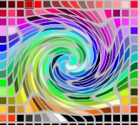 twirl filter set at 350 and applied once