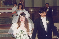 Donna and Afshin on their wedding day.