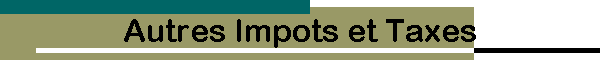 Autres Impots et Taxes