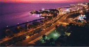 Corniche At Night From The Sky