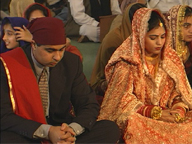 A Indian Marriage: The Bride and the Groom.