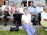 Richard Hill holding Catherine, Edm�e Cudmore, Edwina Muir, Diana Hill, John F. Cudmore, Mary Makinson, Wendy Cudmore