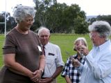 Elsie Ritchie, Peter Cudmore, Helen Cudmore, Marie Neville (presenting certificate)