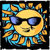 Sun wearing sunglasses rollover to daydreaming student