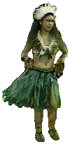 Hawaiian girl doing hula dance