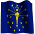 Indiana flag waving