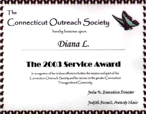 2003 COS Service Award