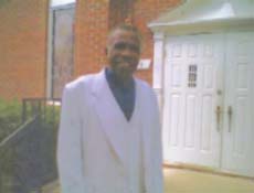 Our Bishop infront of the church.