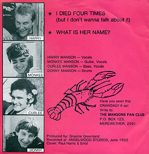 Mansons single back cover