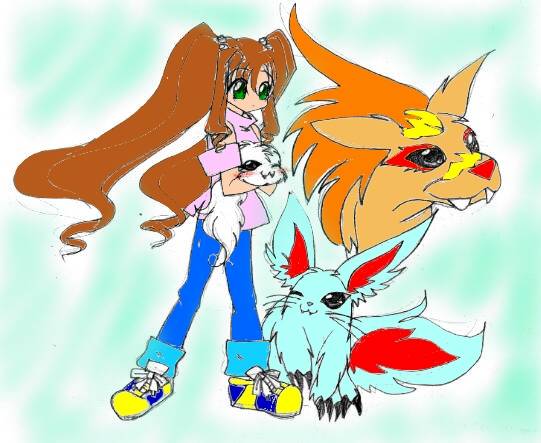 sakura and her digimon