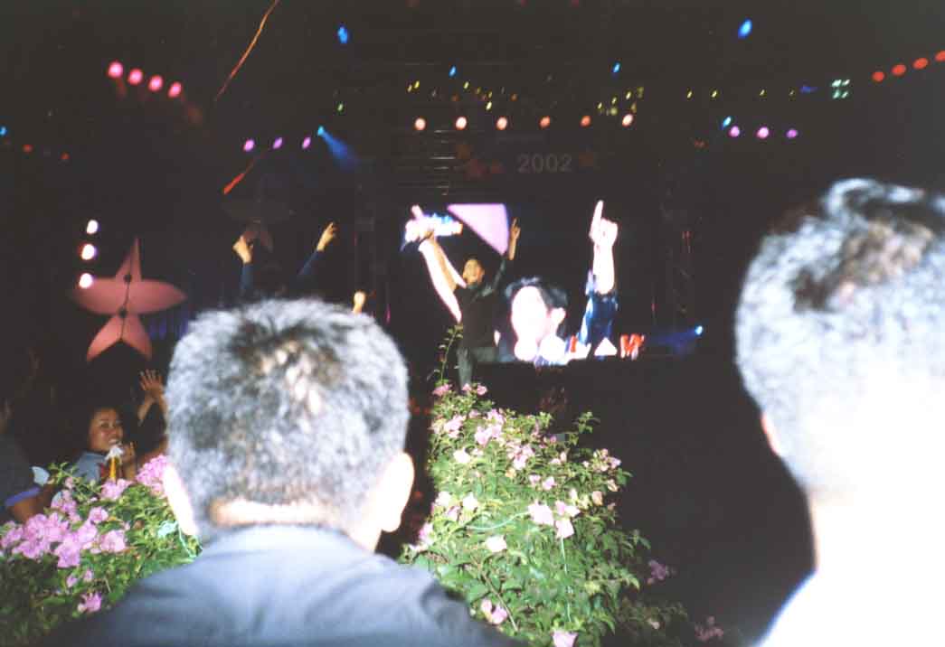 MOS singing on New Year stage
