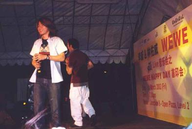 WeWe performing on stage