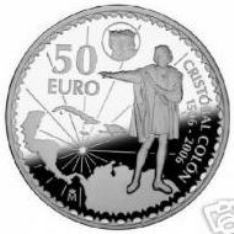 [spanische Gedenkm�nze von 2006 auf Kolumbus' 500. Todestag]