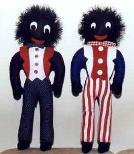 [Gollywog-Puppen - die englische Version des Sarotti-Mohrs]