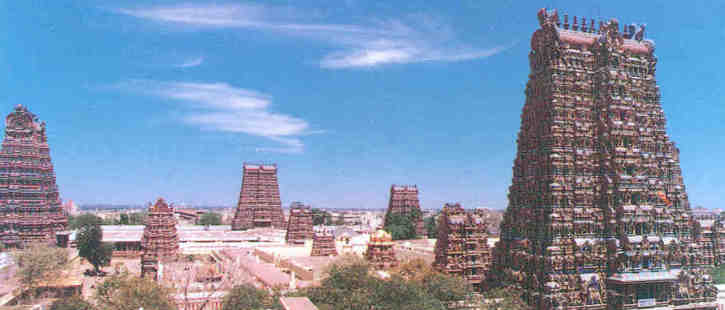 [Madurai, Minakshi-Tempel, Gesamtansicht]