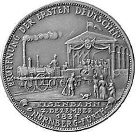 ['Adler' - der erste Locomotif in Deutschland - verkehrte zwischen N�rnberg und F�rth]