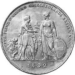 [Medaille 1832: Otto Prinz v. Bayern Griechenlands erster K�nig]