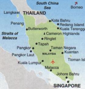 [Die Halbinsel Malakka mit den 'Straits Settlements': Penang, Pangkor, Malakka und Singapur]