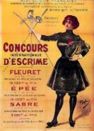 [Plakat der Fecht-Wettbewerbe: Florett - Degen - S�bel]