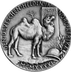 [Rommel nach seiner Wiedergeburt als Kamel, Medaille von Kurt Goetz]
