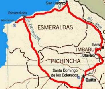 [Die Touristenroute �ber Santo Domingo de los Colorados]