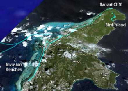 [Luftaufnahme der Marianen-Insel Saipan]