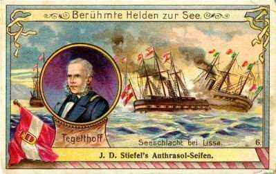 [SMS Ferdinand Max rammt Re d'Italia, nach einem Gem�lde von Anton Perko (1866)]