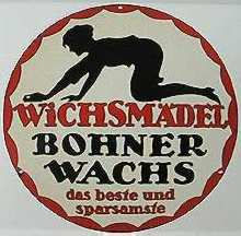 [Werbung f�r Wichsm�del Bohnerwachs 1956]