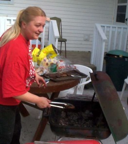 Vicki at the Grill