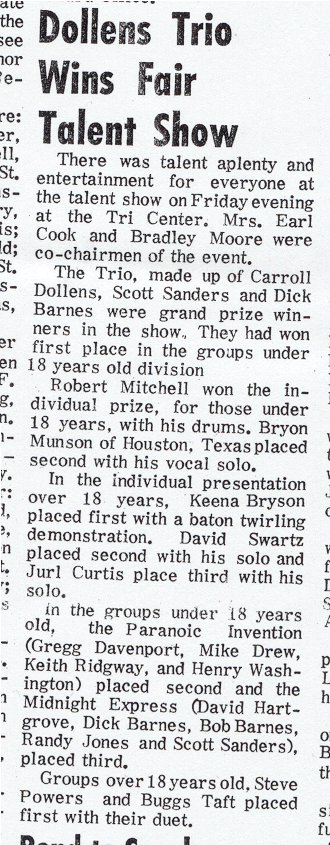 Newspaper Clip August 1972