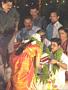 Prasee receiving wedding saree form me