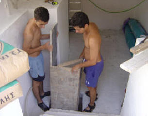 Dimitris and Socrates during the project