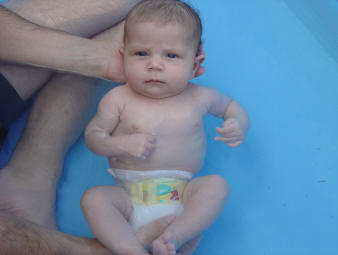 Relaxing in the pool