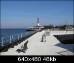 Lighthouse viewed over new bench area