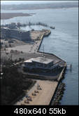 New bench area, condos, & boardwalk viewed from top of lighthouse