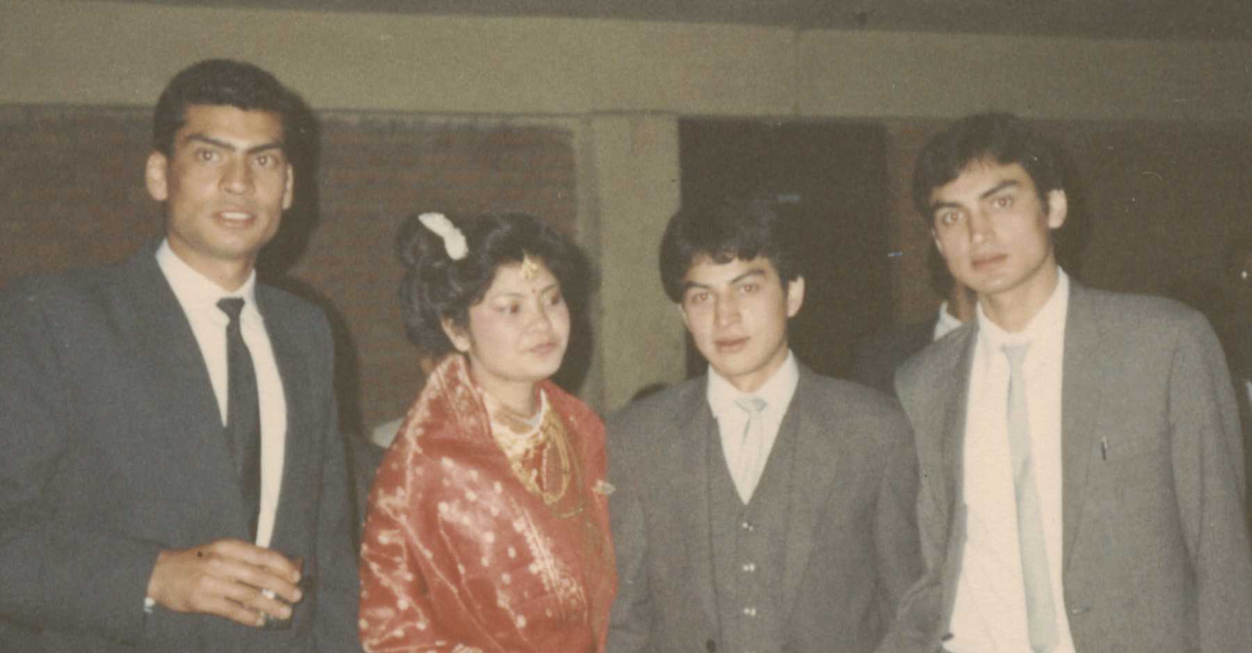 rajesh
dai, rejina didi, myself, pritam dai